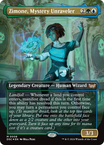 Zimone, Mystery Unraveler (Borderless) (Commander: Duskmourn: House of Horror) Near Mint