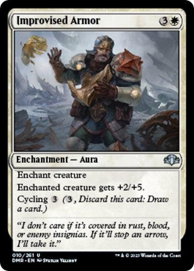 Improvised Armor (Dominaria Remastered) Light Play