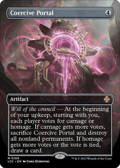 Coercive Portal (Borderless) (Commander: The Lost Caverns of Ixalan) Light Play Foil