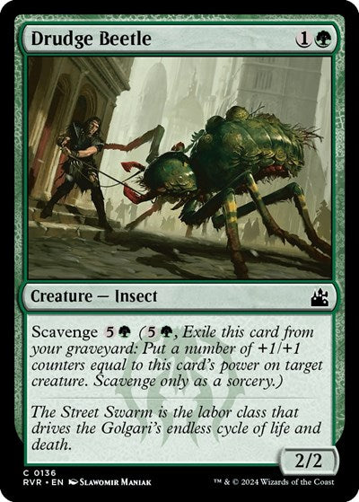 Drudge Beetle (Ravnica Remastered) Light Play Foil