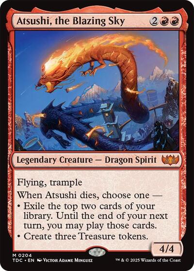 Atsushi, the Blazing Sky (Commander: Tarkir: Dragonstorm) Light Play