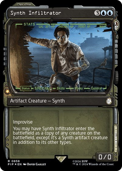 Synth Infiltrator (Showcase) (Surge Foil) (Universes Beyond: Fallout) Near Mint Foil