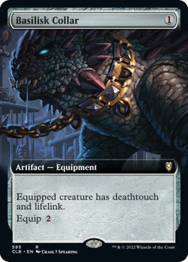 Basilisk Collar (Extended Art) (Commander Legends: Battle for Baldur's Gate) Light Play