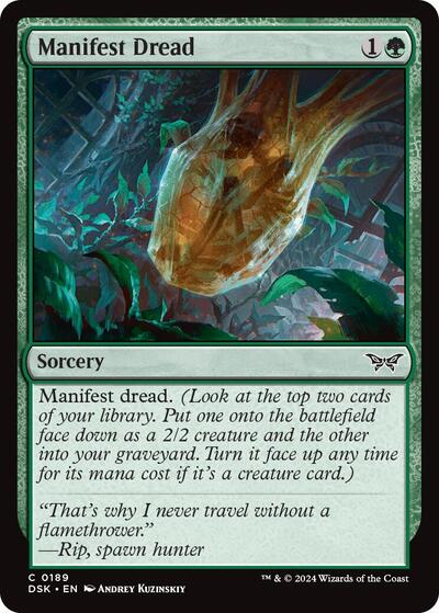 Manifest Dread (Duskmourn: House of Horror) Light Play Foil
