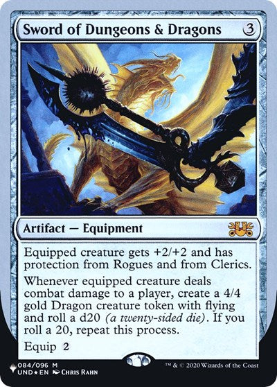 Sword of Dungeons & Dragons (The List) Light Play Foil