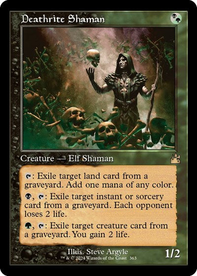 Deathrite Shaman (Retro Frame) (Ravnica Remastered) Medium Play Foil