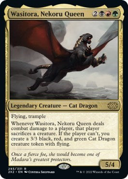 Wasitora, Nekoru Queen (Double Masters 2022) Medium Play Foil