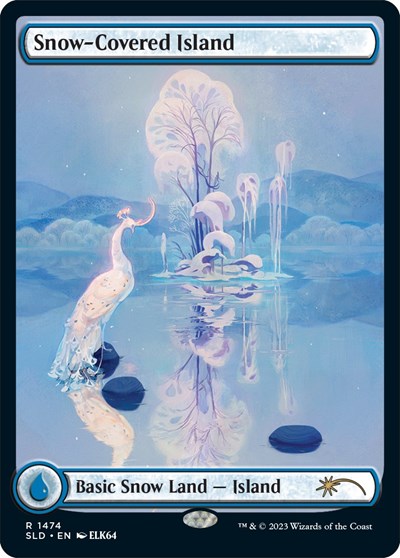 Snow-Covered Island (1474) (Secret Lair) Near Mint