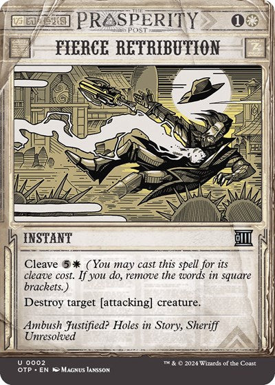 Fierce Retribution (Outlaws of Thunder Junction: Breaking News) Light Play Foil