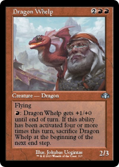 Dragon Whelp (Retro Frame) (Dominaria Remastered) Light Play Foil