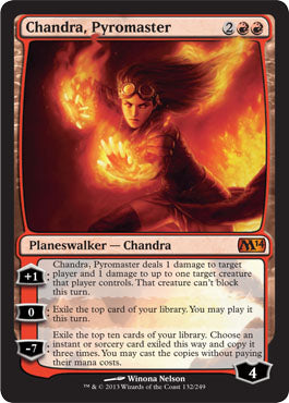 Chandra, Pyromaster (Magic 2014 Core Set) Damaged / Poor