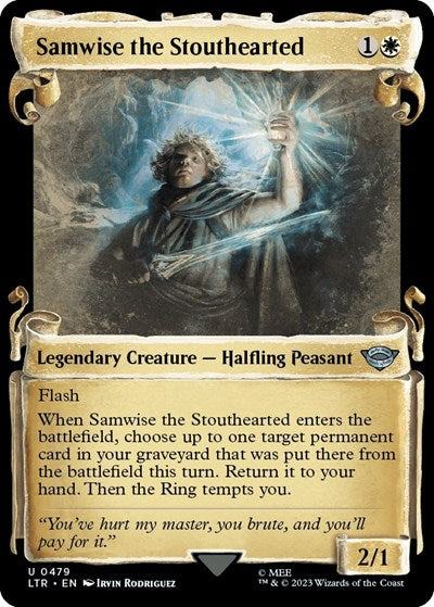 Samwise the Stouthearted (Showcase Scrolls) (Universes Beyond: The Lord of the Rings: Tales of Middle-earth) Light Play Foil