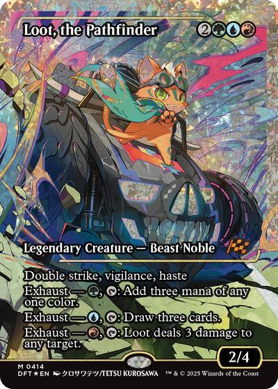 Loot, the Pathfinder (Showcase) (Fracture Foil) (Aetherdrift) Near Mint Foil