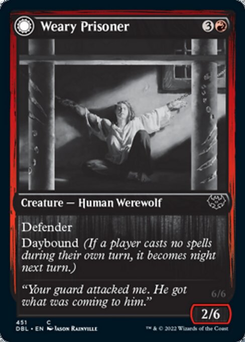 Weary Prisoner / Wrathful Jailbreaker (Innistrad: Double Feature) Light Play