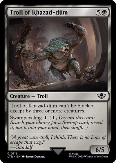 Troll of Khazad-dum (Universes Beyond: The Lord of the Rings: Tales of Middle-earth) Medium Play Foil