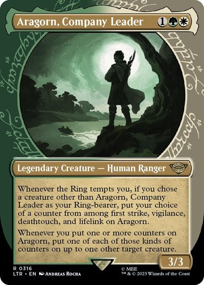 Aragorn, Company Leader (Showcase) (Universes Beyond: The Lord of the Rings: Tales of Middle-earth) Near Mint Foil