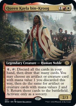 Queen Kayla bin-Kroog (Extended Art) (The Brothers' War) Light Play Foil