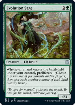 Evolution Sage (Commander 2020 Zendikar Rising) Light Play