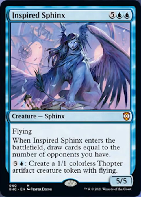 Inspired Sphinx (Commander 2021 Kaldheim) Medium Play