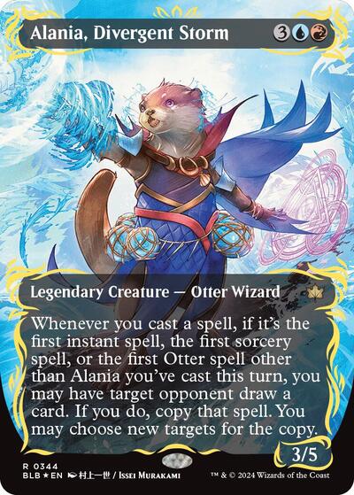 Alania, Divergent Storm (Borderless) (Raised Foil) (Bloomburrow) Near Mint Foil