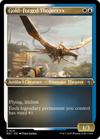 Gold-Forged Thopteryx (Foil Etched) (March of the Machine: The Aftermath) Near Mint Foil