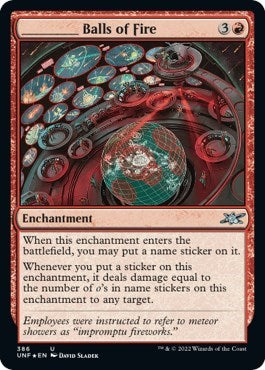 _____ Balls of Fire (Galaxy Foil) (Unfinity) Near Mint Foil