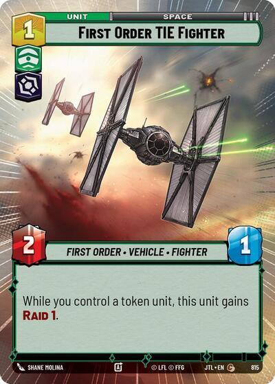 First Order TIE Fighter (Hyperspace Foil) (Jump to Lightspeed) Near Mint Foil