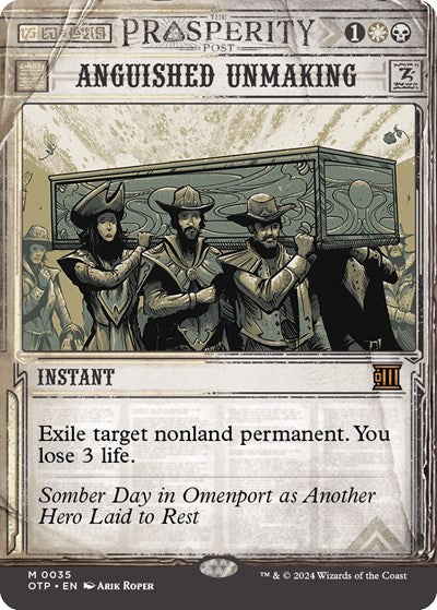 Anguished Unmaking (Outlaws of Thunder Junction: Breaking News) Light Play Foil