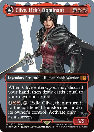 Clive, Ifrit's Dominant (Borderless) (Surge Foil) (0530) (Universes Beyond: FINAL FANTASY) Near Mint Foil