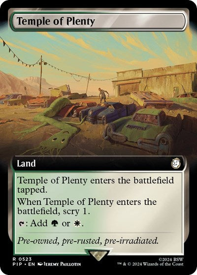 Temple of Plenty (Extended Art) (Universes Beyond: Fallout) Near Mint Foil