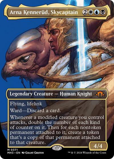 Arna Kennerud, Skycaptain (Borderless) (Modern Horizons 3) Light Play Foil