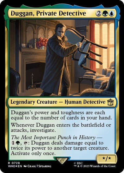 Duggan, Private Detective (Surge Foil) (Universes Beyond: Doctor Who) Near Mint Foil