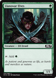 Llanowar Elves (Magic 2019 Core Set) Light Play