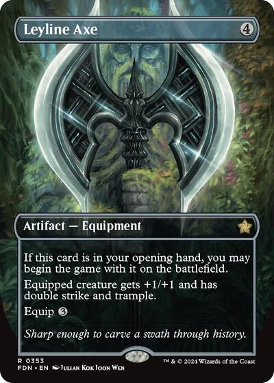 Leyline Axe (Borderless) (Foundations) Near Mint Foil