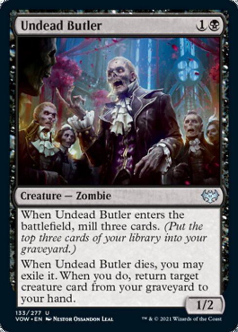 Undead Butler (Innistrad: Crimson Vow) Light Play Foil