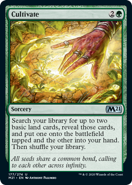 Cultivate (Magic 2021 Core Set) Light Play Foil