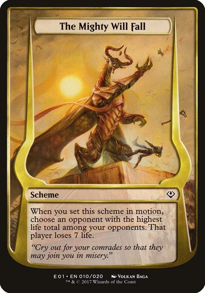 The Mighty Will Fall (Archenemy: Nicol Bolas) (Oversize Cards) Near Mint