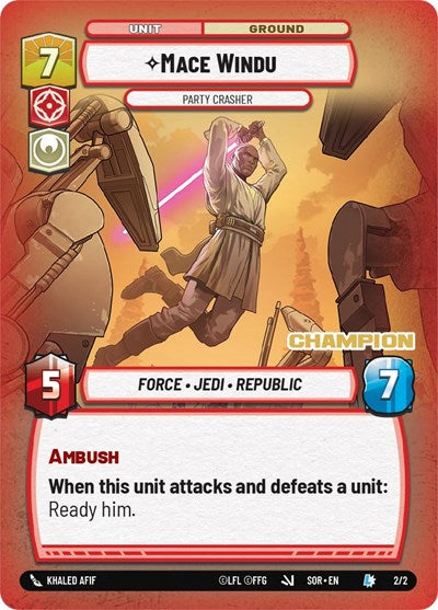 Mace Windu Party Crasher (Champion) (Store Showdown Promos) Near Mint