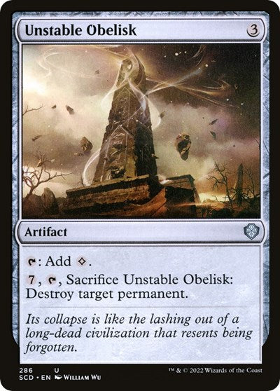 Unstable Obelisk (Commander 2022 Starter Decks) Light Play