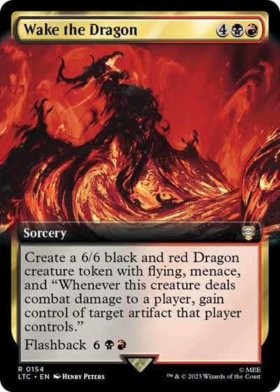Wake the Dragon (Extended Art) (Commander: The Lord of the Rings: Tales of Middle-earth) Light Play