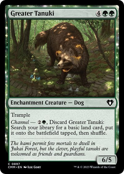 Greater Tanuki (Commander Masters) Light Play