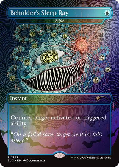 Beholder's Sleep Ray - Stifle (Rainbow Foil) (Secret Lair) Light Play Foil
