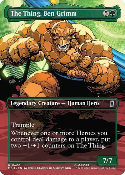 The Thing, Ben Grimm (Borderless) (Marvel Super Heroes) Near Mint Foil