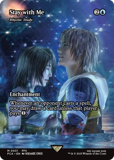 Stay with Me - Rhystic Study (Showcase) (Universes Beyond: FINAL FANTASY: Through the Ages) Near Mint Foil
