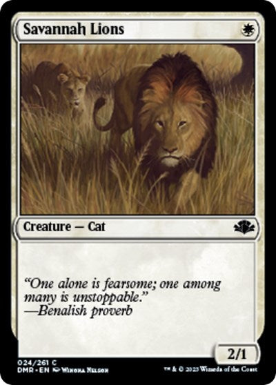 Savannah Lions (Dominaria Remastered) Light Play Foil