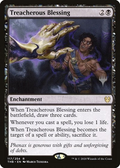 Treacherous Blessing (Promo Pack: Theros Beyond Death) Light Play Foil