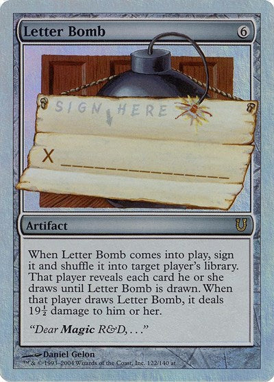 Letter Bomb (Alternate Foil) (Unhinged) Near Mint Foil