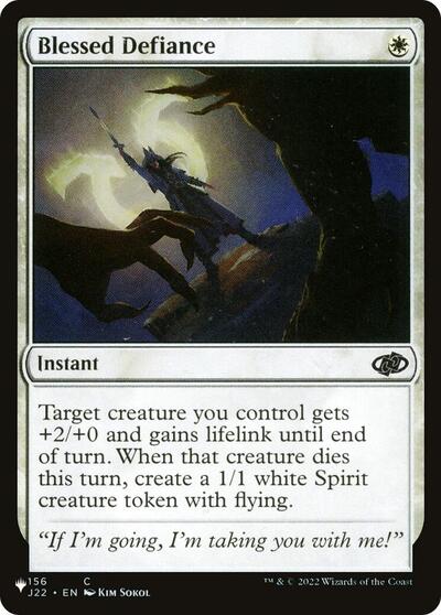 Blessed Defiance (The List) Medium Play