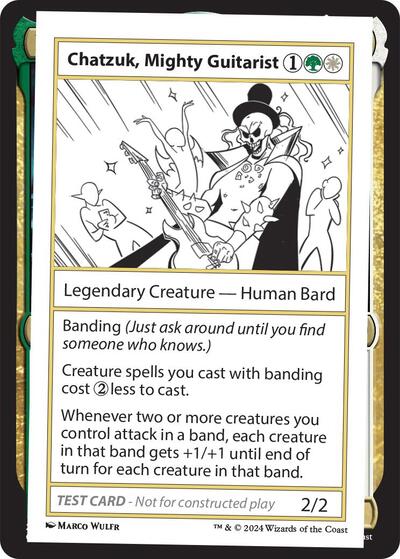 Chatzuk, Mighty Guitarist (Mystery Booster 2 Playtest Cards) Near Mint