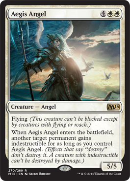 Aegis Angel (Magic 2015 Core Set) Damaged / Poor